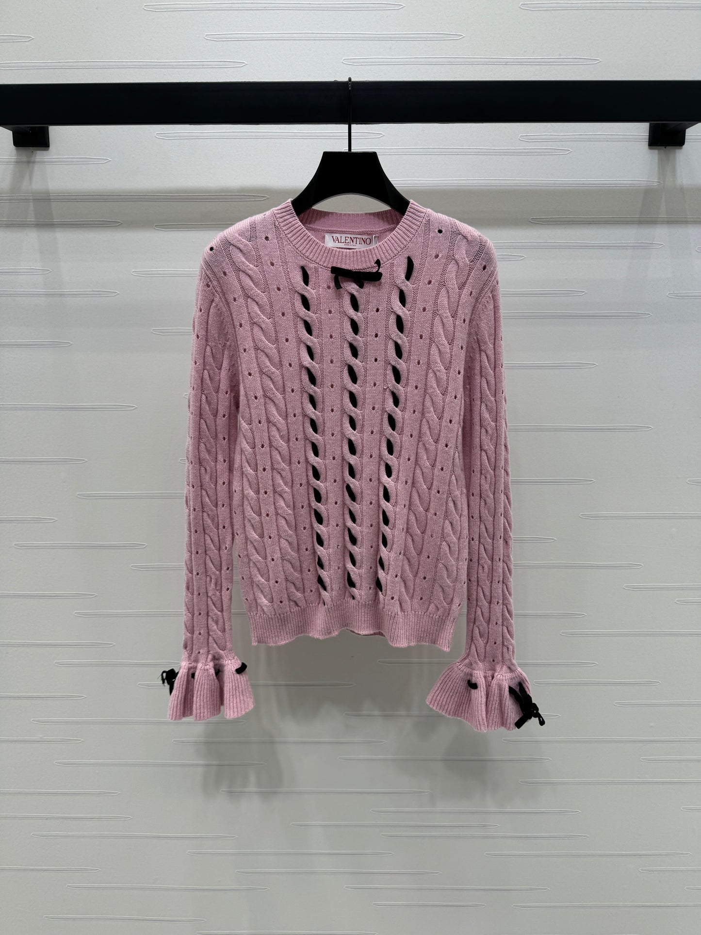 V 25 Early Fall Braided Knitted Pullover Long Sleeve Sweater