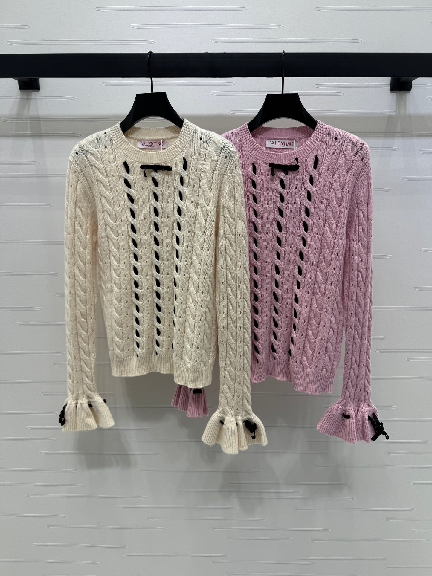 V 25 Early Fall Braided Knitted Pullover Long Sleeve Sweater