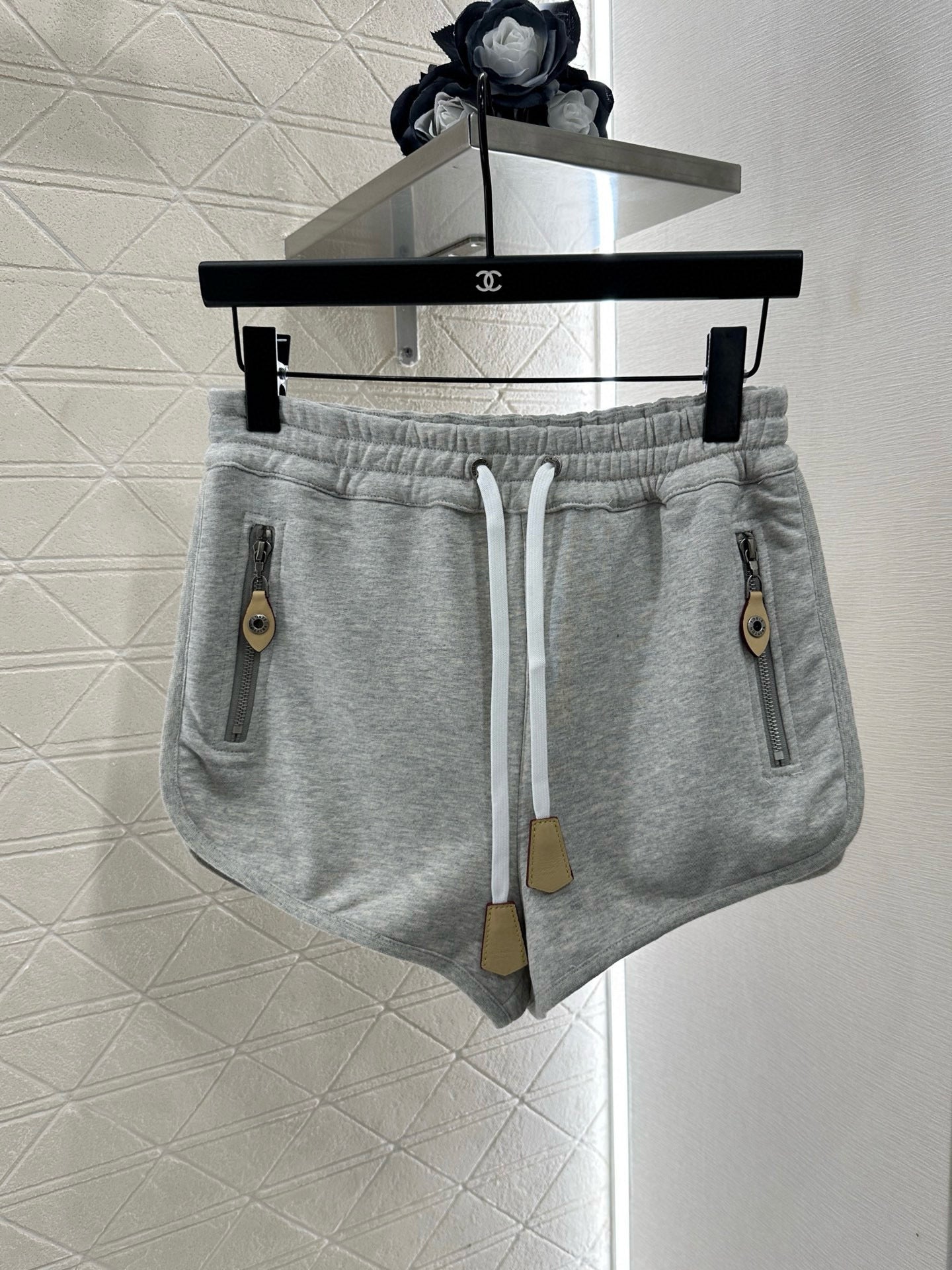 L 25 Hooded Drawstring Jacket and Shorts Set