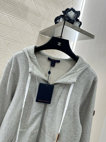 L 25 Hooded Drawstring Jacket and Shorts Set
