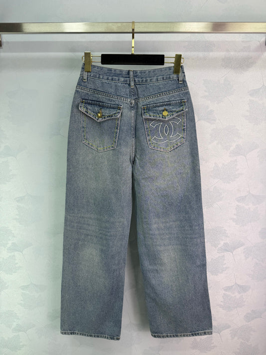 C 2025 Early Fall New High-Rise Straight-Leg Jeans