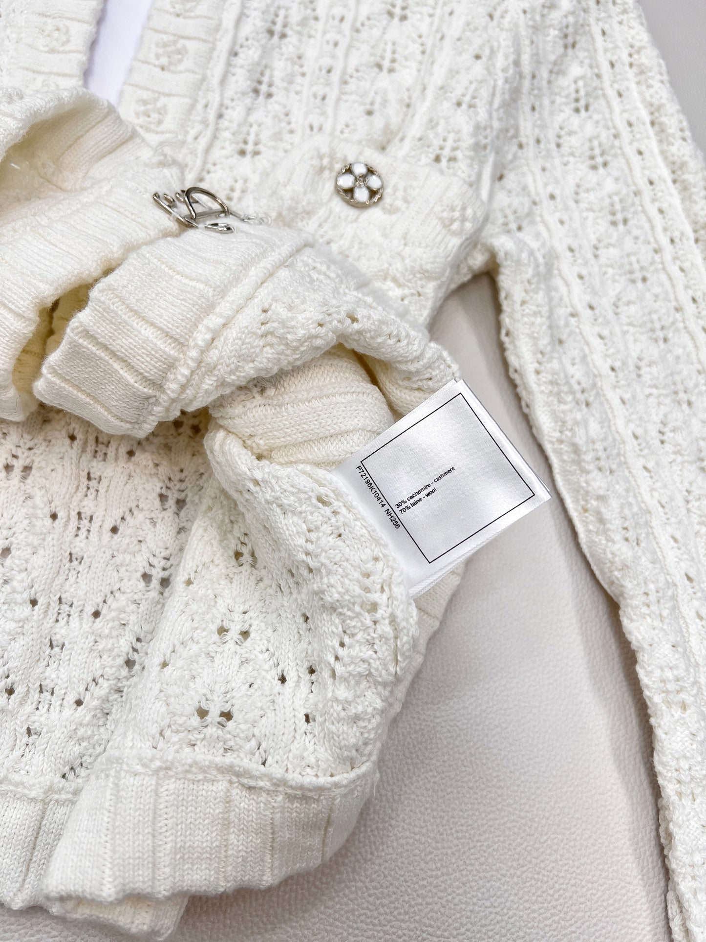C 25fw Hollow Embossed Woven Cardigan
