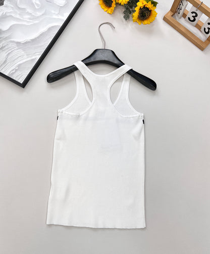 C 25 new embroidery basic knitted vest