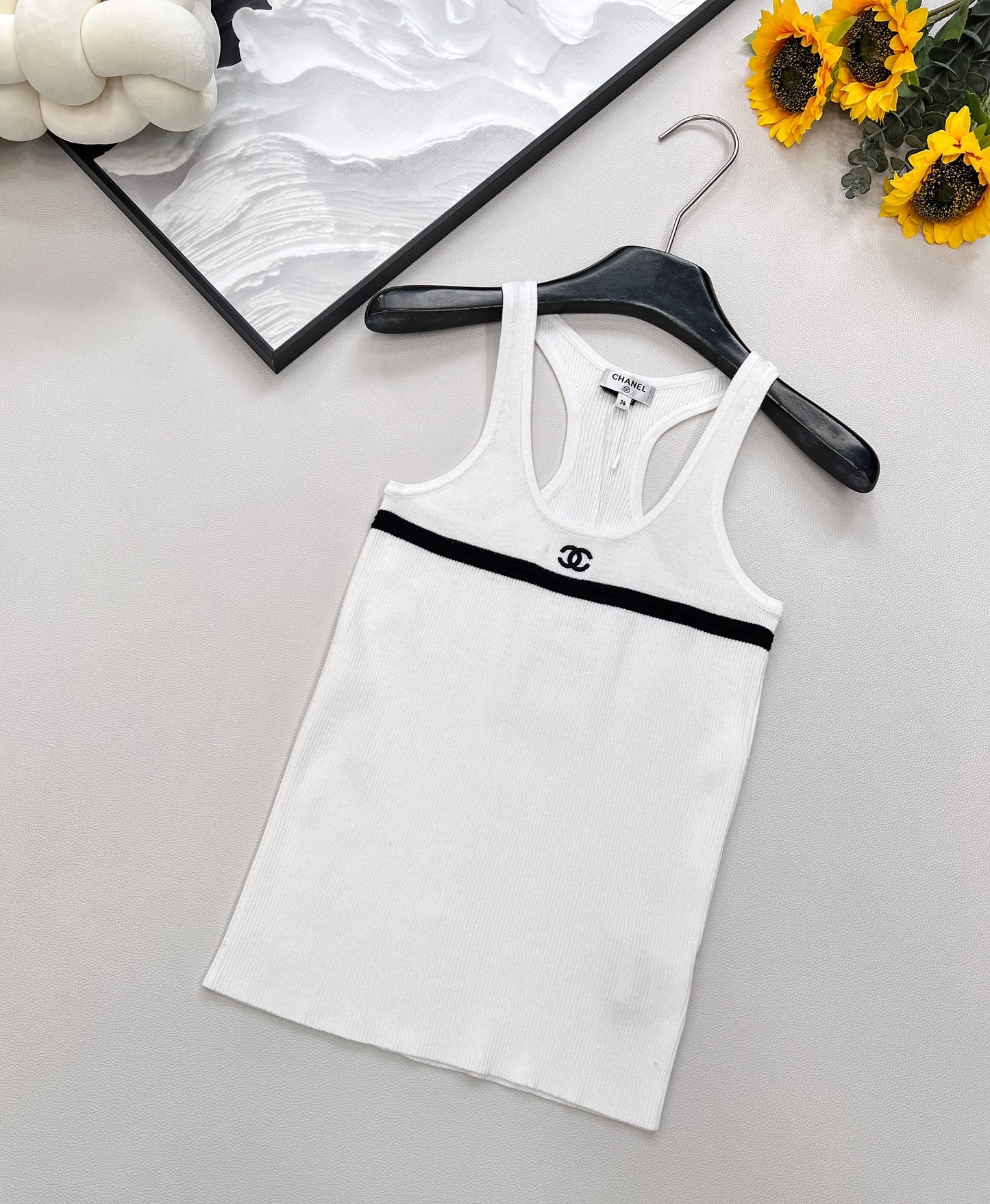 C 25 new embroidery basic knitted vest