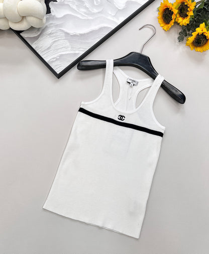 C 25 new embroidery basic knitted vest