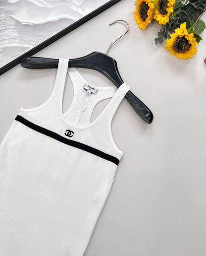 C 25 new embroidery basic knitted vest