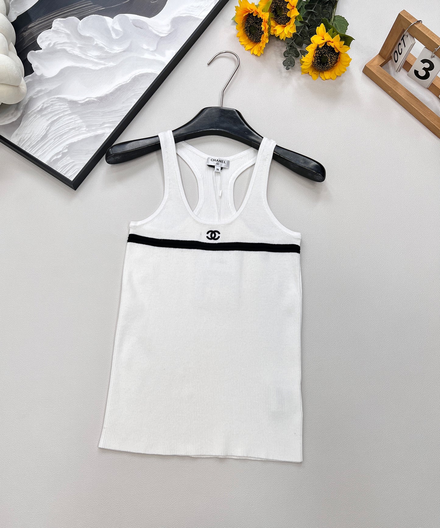 C 25 new embroidery basic knitted vest