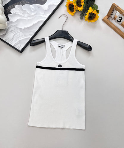 C 25 new embroidery basic knitted vest