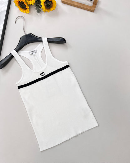 C 25 new embroidery basic knitted vest