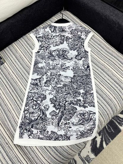 D 25 new product Knitted jacquard vest dress