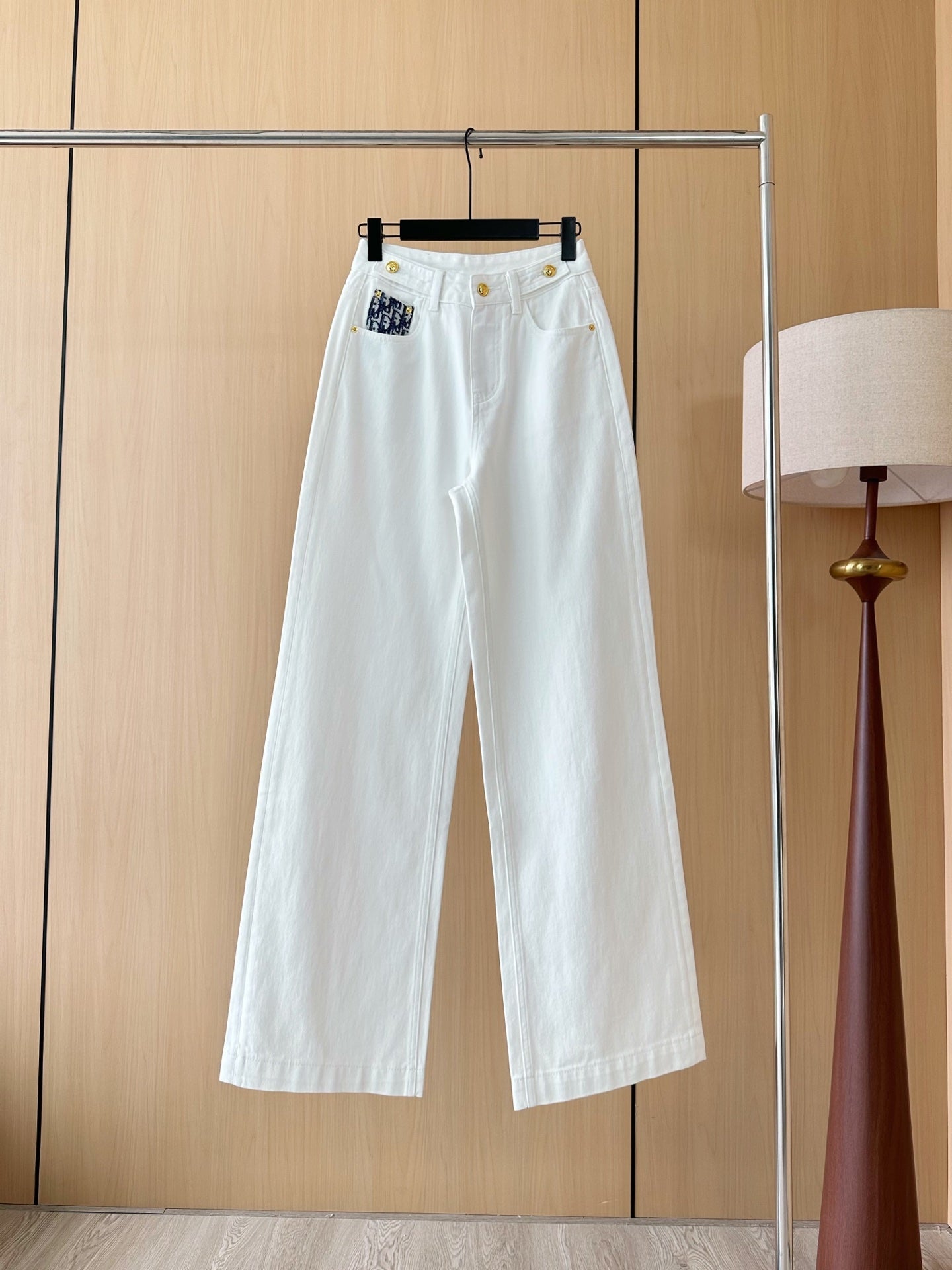 D 2025 Jeans with Monochrome Jacquard Flap Pockets