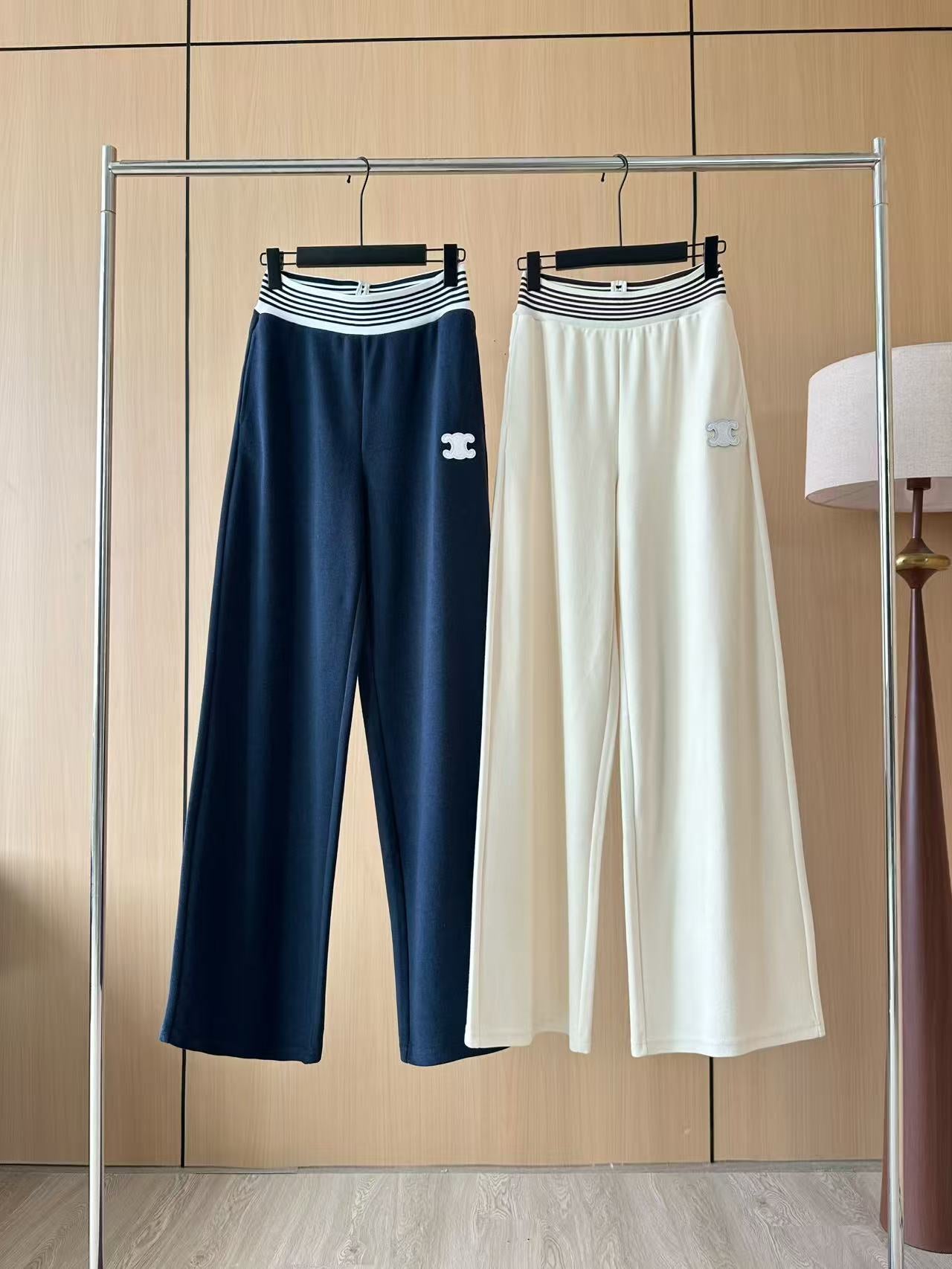 CE 25 Ribbed elastic waist sports pants