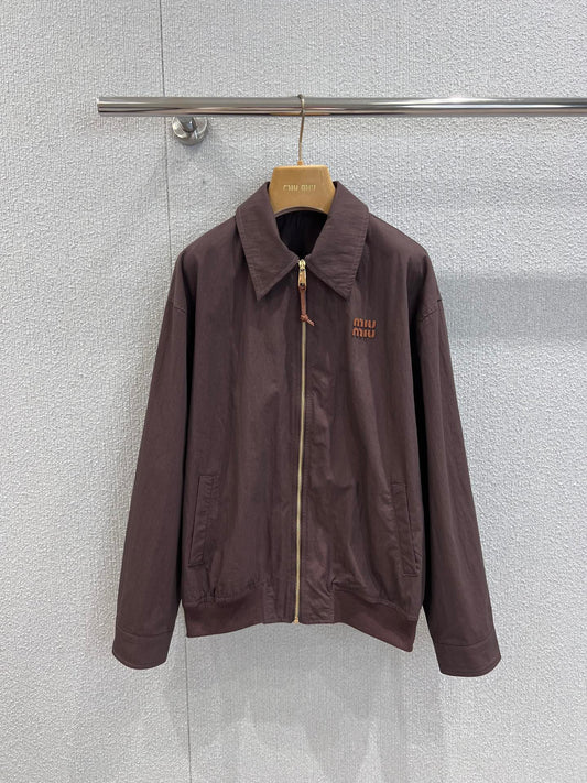 M 25 Early Fall New Cocoa Brown Lapel Jacket Coat
