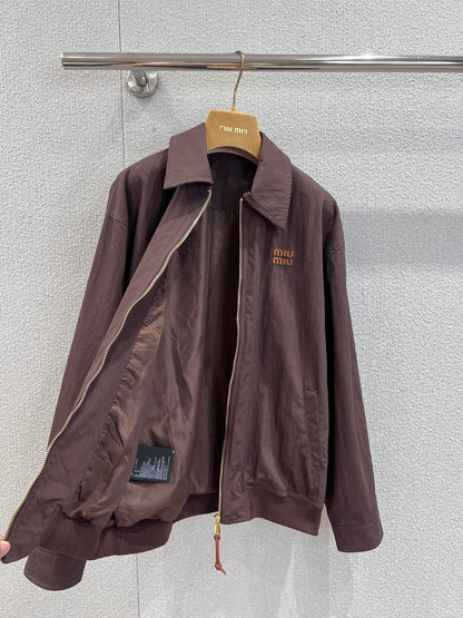 M 25 Early Fall New Cocoa Brown Lapel Jacket Coat