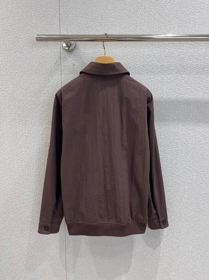 M 25 Early Fall New Cocoa Brown Lapel Jacket Coat
