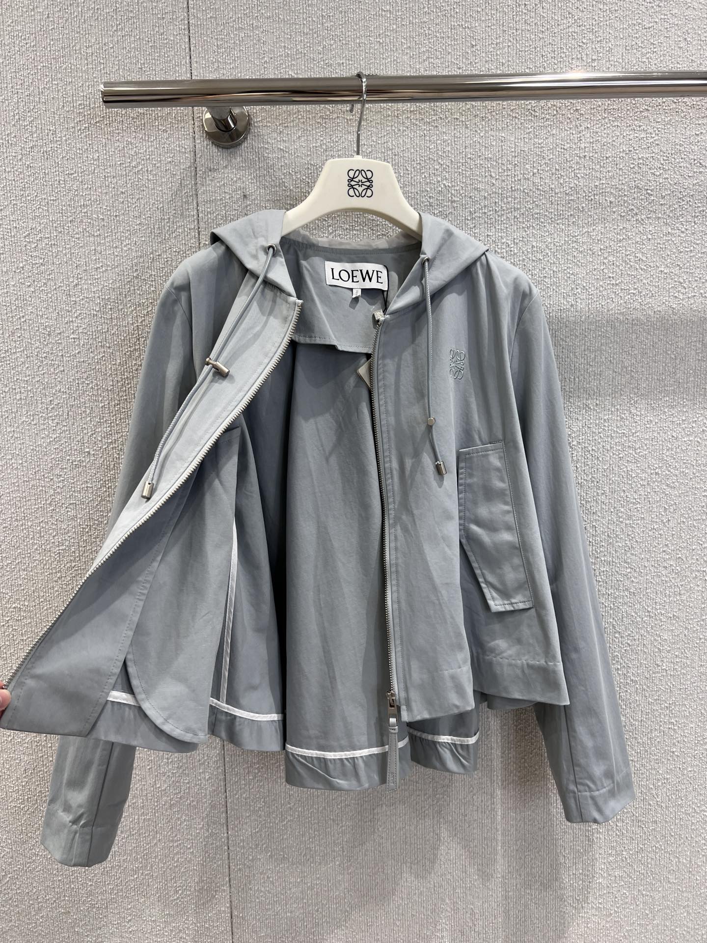 LO 25Fw Early Fall New Hooded Drawstring Zipper Jacket + Shorts Set