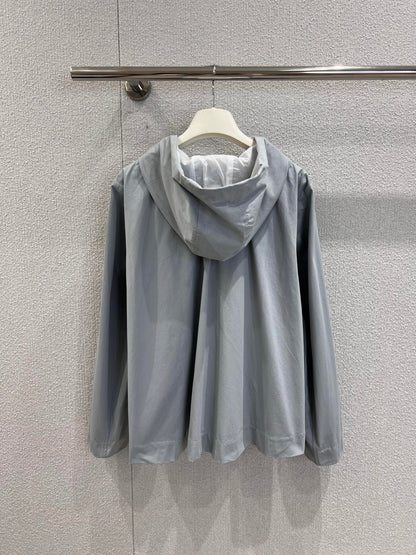 LO 25Fw Early Fall New Hooded Drawstring Zipper Jacket + Shorts Set