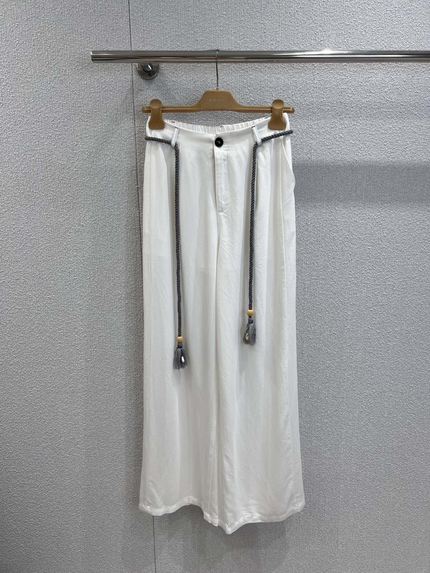 M 25SS Spring/Summer New Embroidered Cotton Short Sleeve + Tencel Denim Wide Leg Set