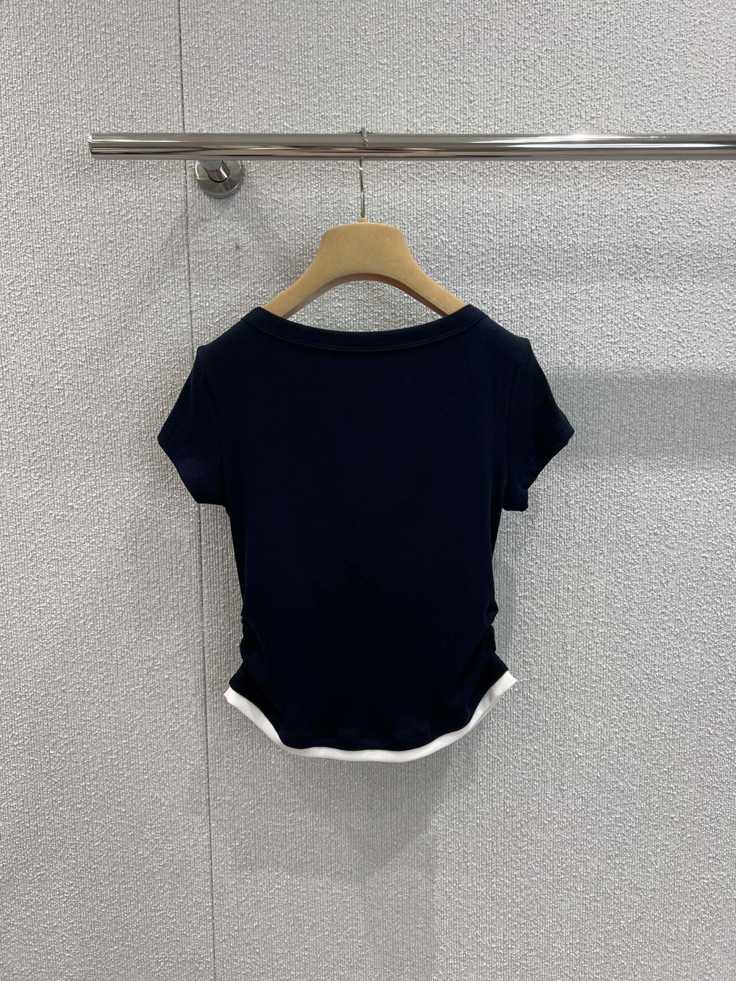 M 25SS Spring/Summer New Embroidered Cotton Short Sleeve + Tencel Denim Wide Leg Set