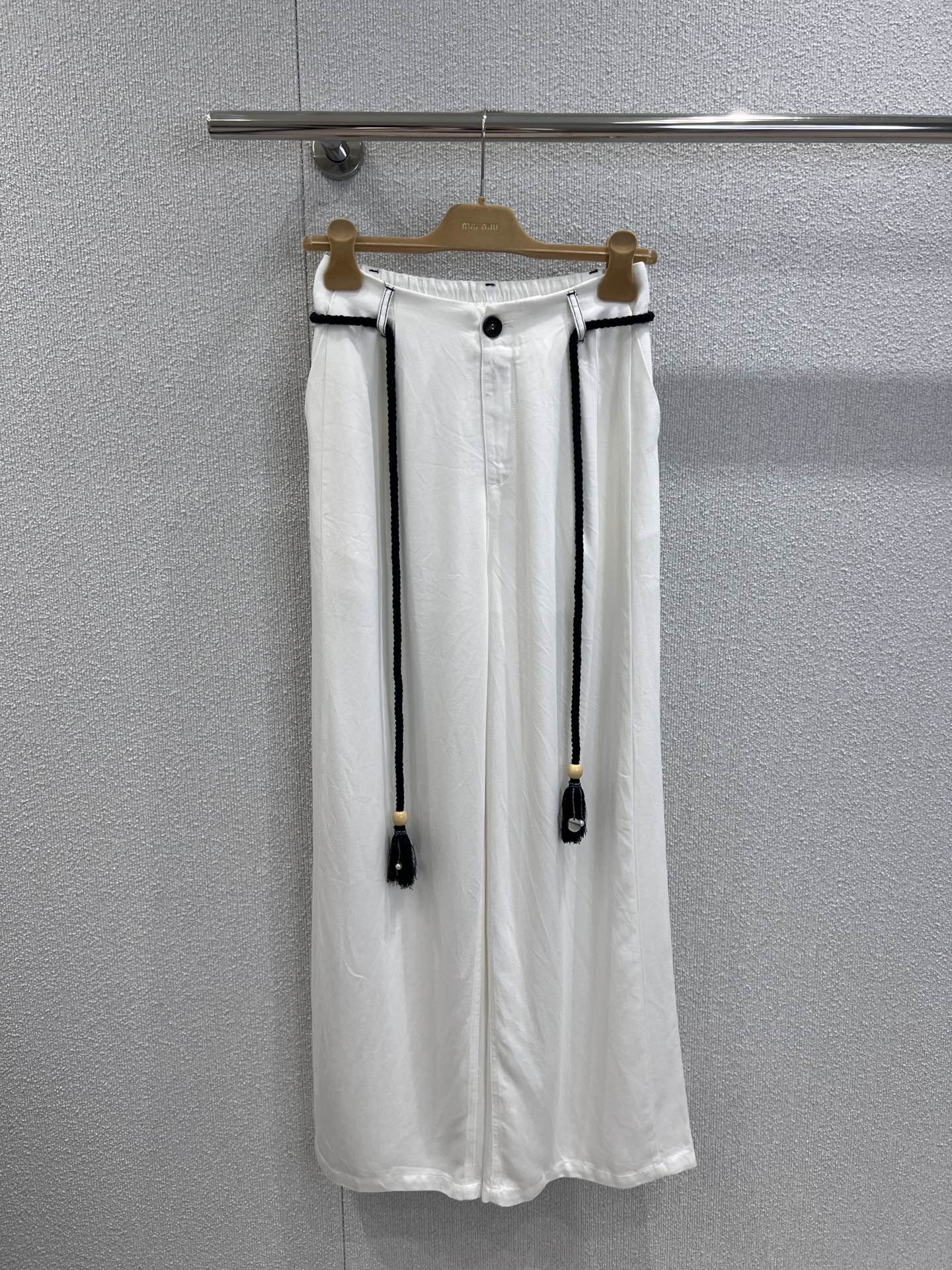 M 25SS Spring/Summer New Embroidered Cotton Short Sleeve + Tencel Denim Wide Leg Set