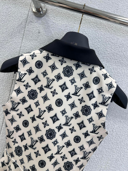 L 25Ss Spring and Summer New Classic Full Printed Old Flower Dress