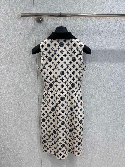 L 25Ss Spring and Summer New Classic Full Printed Old Flower Dress