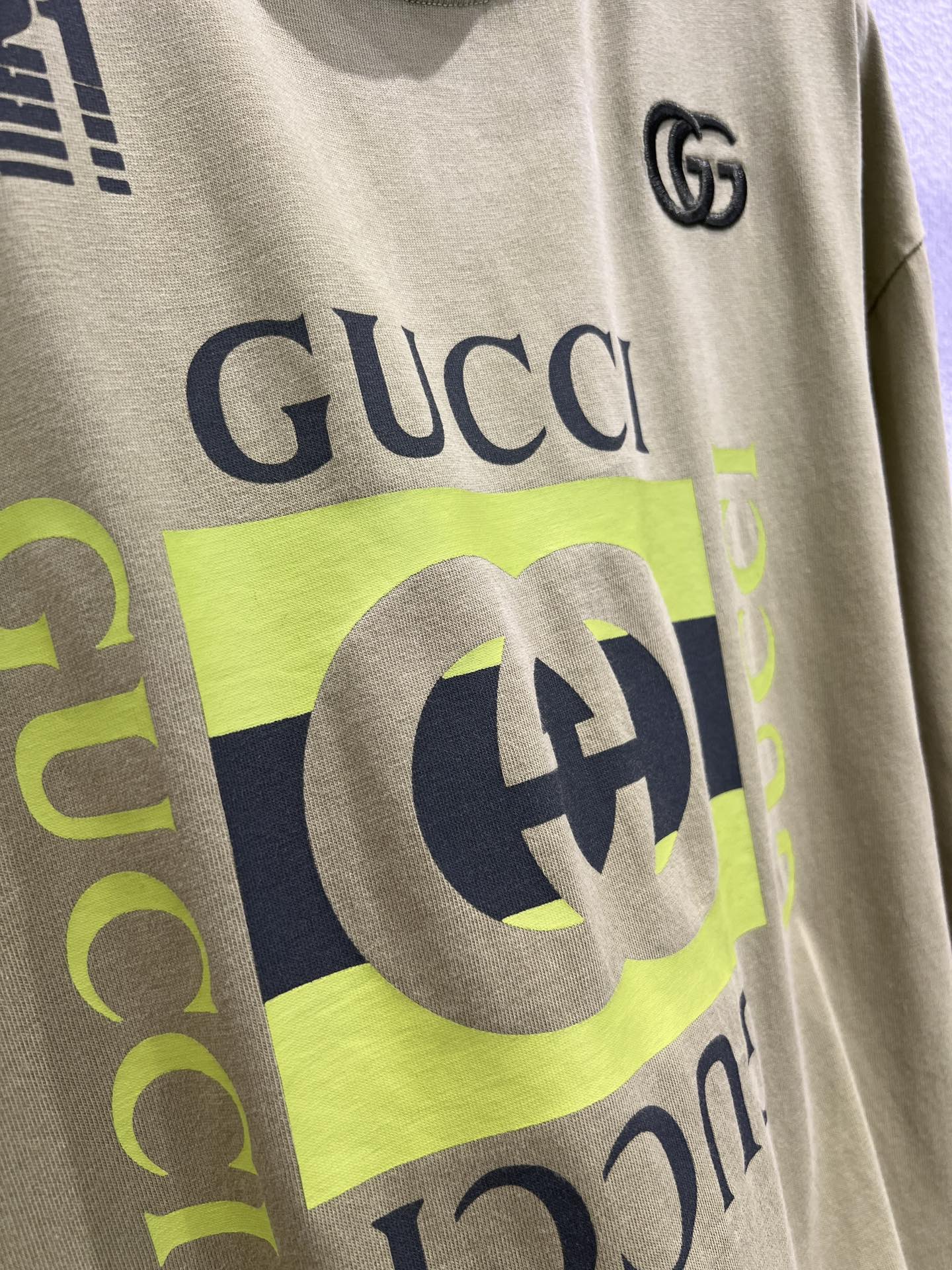 G 25Fw Early Autumn New Product Embroidered Letter Print Distressed Round Neck Short Sleeve T-shirt