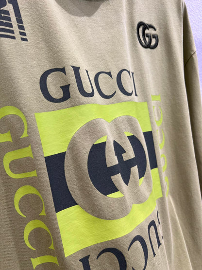 G 25Fw Early Autumn New Product Embroidered Letter Print Distressed Round Neck Short Sleeve T-shirt