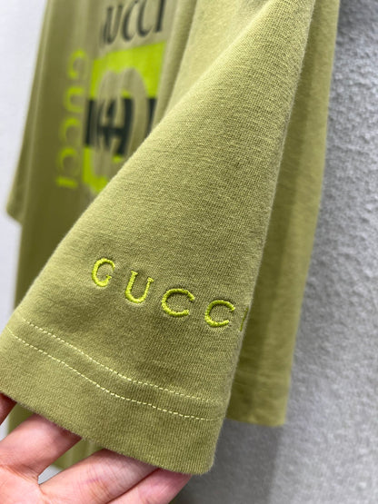 G 25Fw Early Autumn New Product Embroidered Letter Print Distressed Round Neck Short Sleeve T-shirt