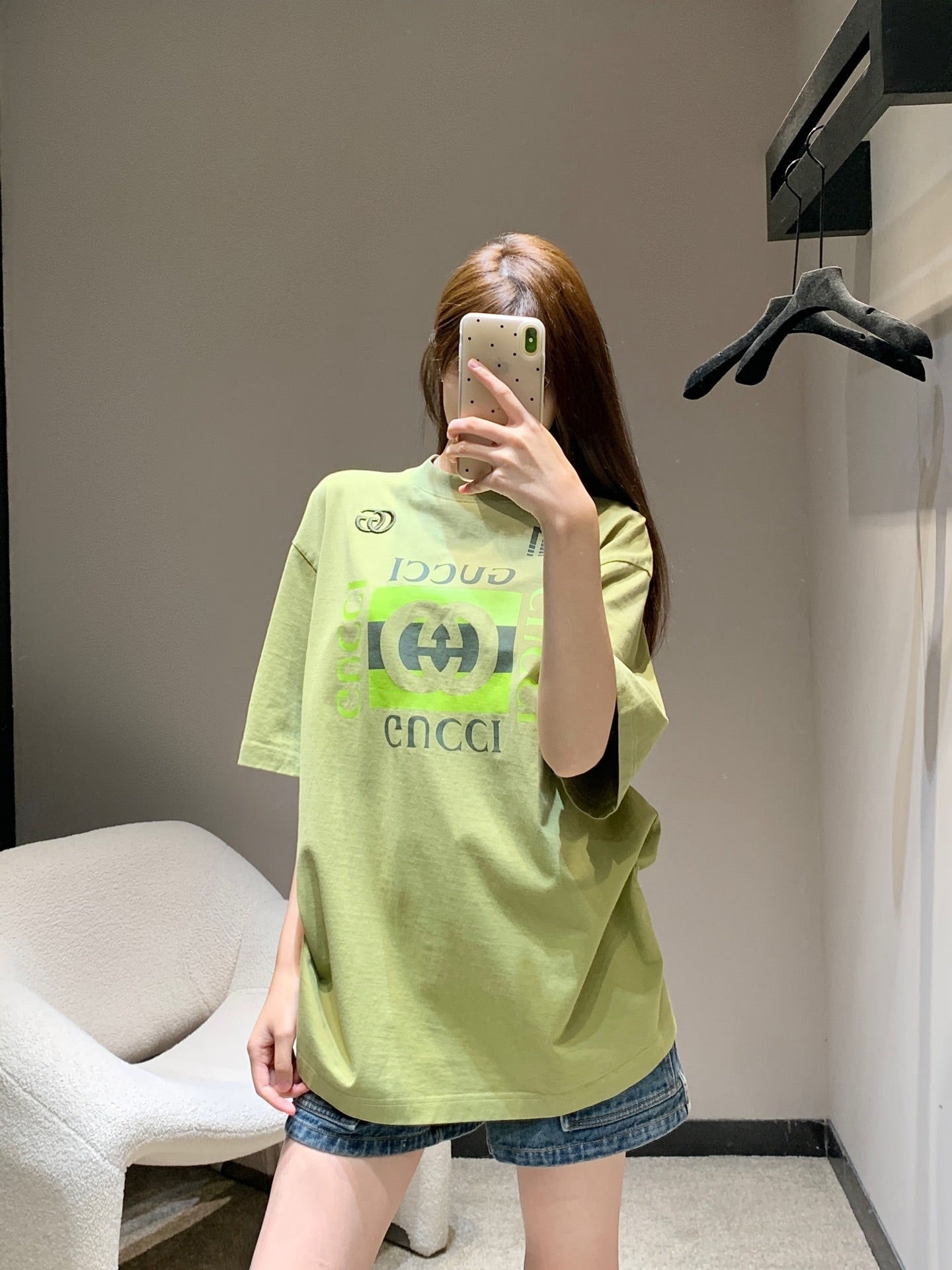 G 25Fw Early Autumn New Product Embroidered Letter Print Distressed Round Neck Short Sleeve T-shirt