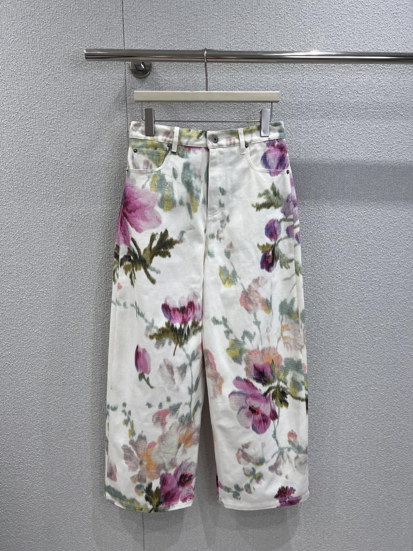 LO 25FW Early Autumn New Arrival Paula's Series Romantic Print Denim Pants