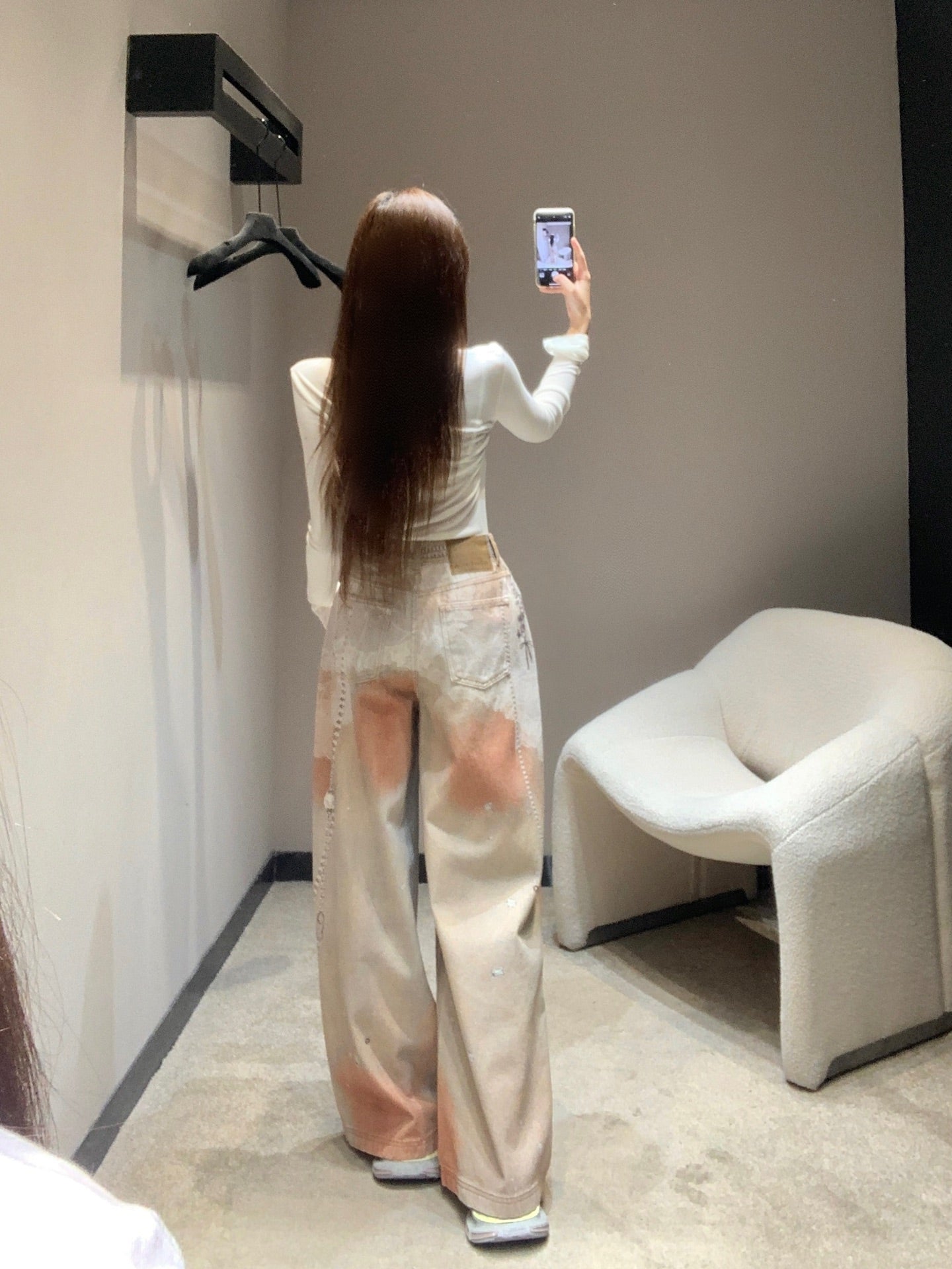 Acn 25FW Early Fall New Pearl Chain Print Jeans