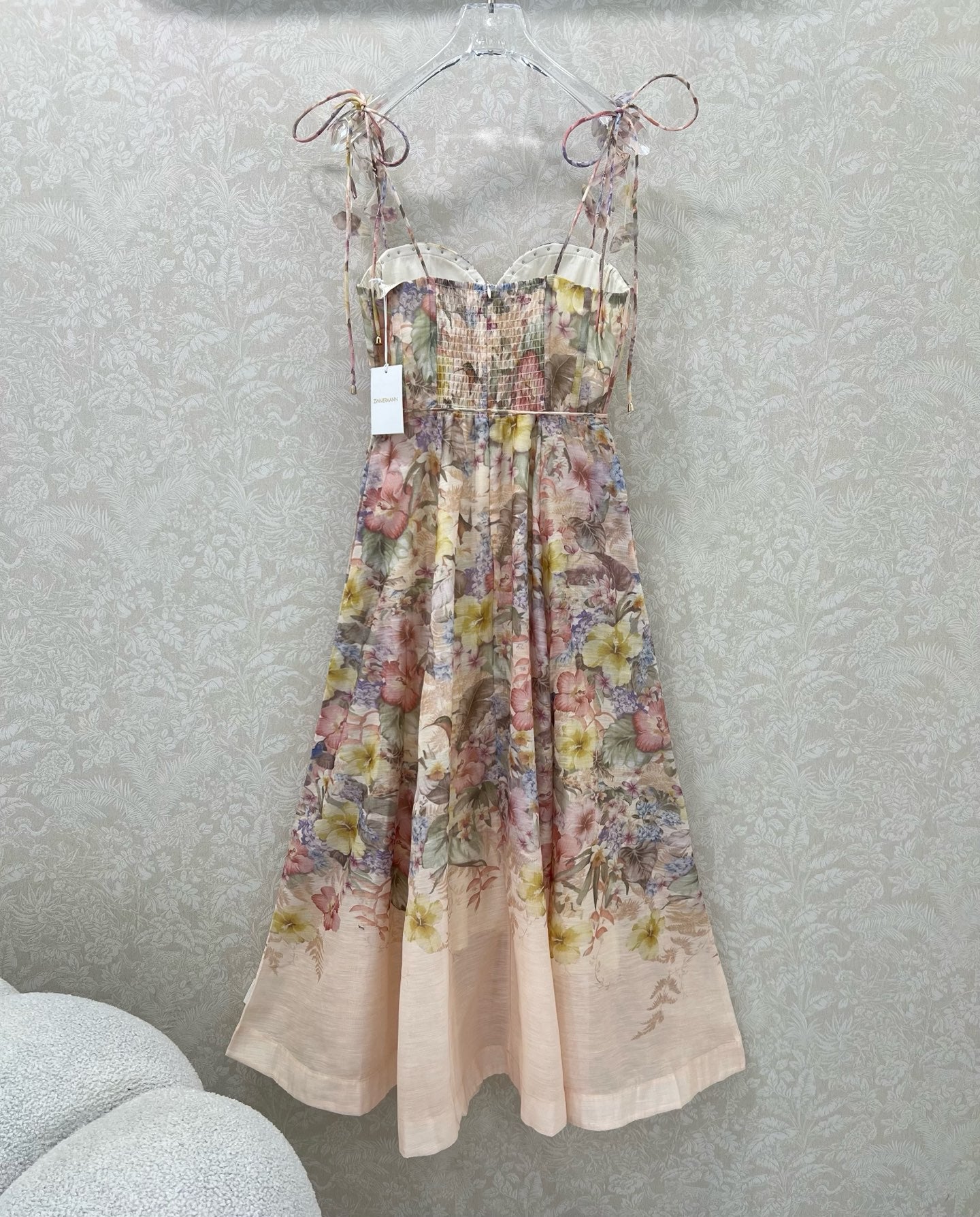 Z 25 New Flower Cluster Printed Halter Dresses