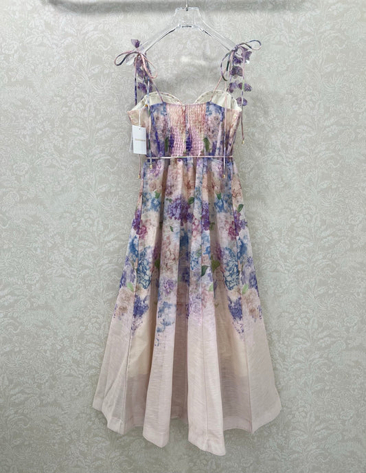 Z 25 New Flower Cluster Printed Halter Dresses