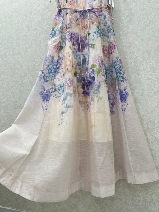 Z 25 New Flower Cluster Printed Halter Dresses