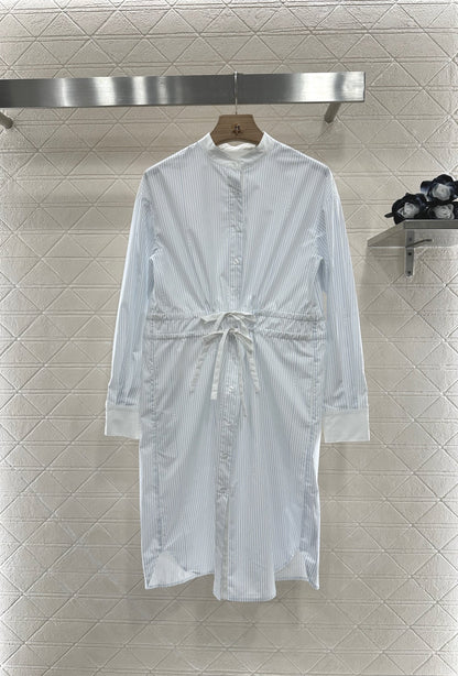 G 25 Striped Long Sleeve Dress