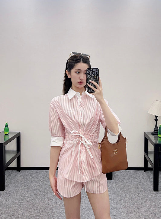 G 25  Striped Medium Sleeve Shirt