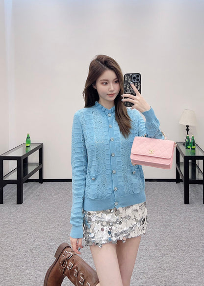 C 25 Lace hollow knitted cardigan
