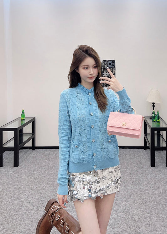 C 25 Lace hollow knitted cardigan