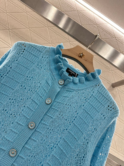 C 25 Lace hollow knitted cardigan
