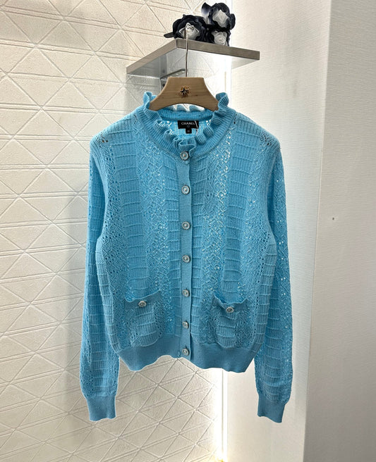 C 25 Lace hollow knitted cardigan