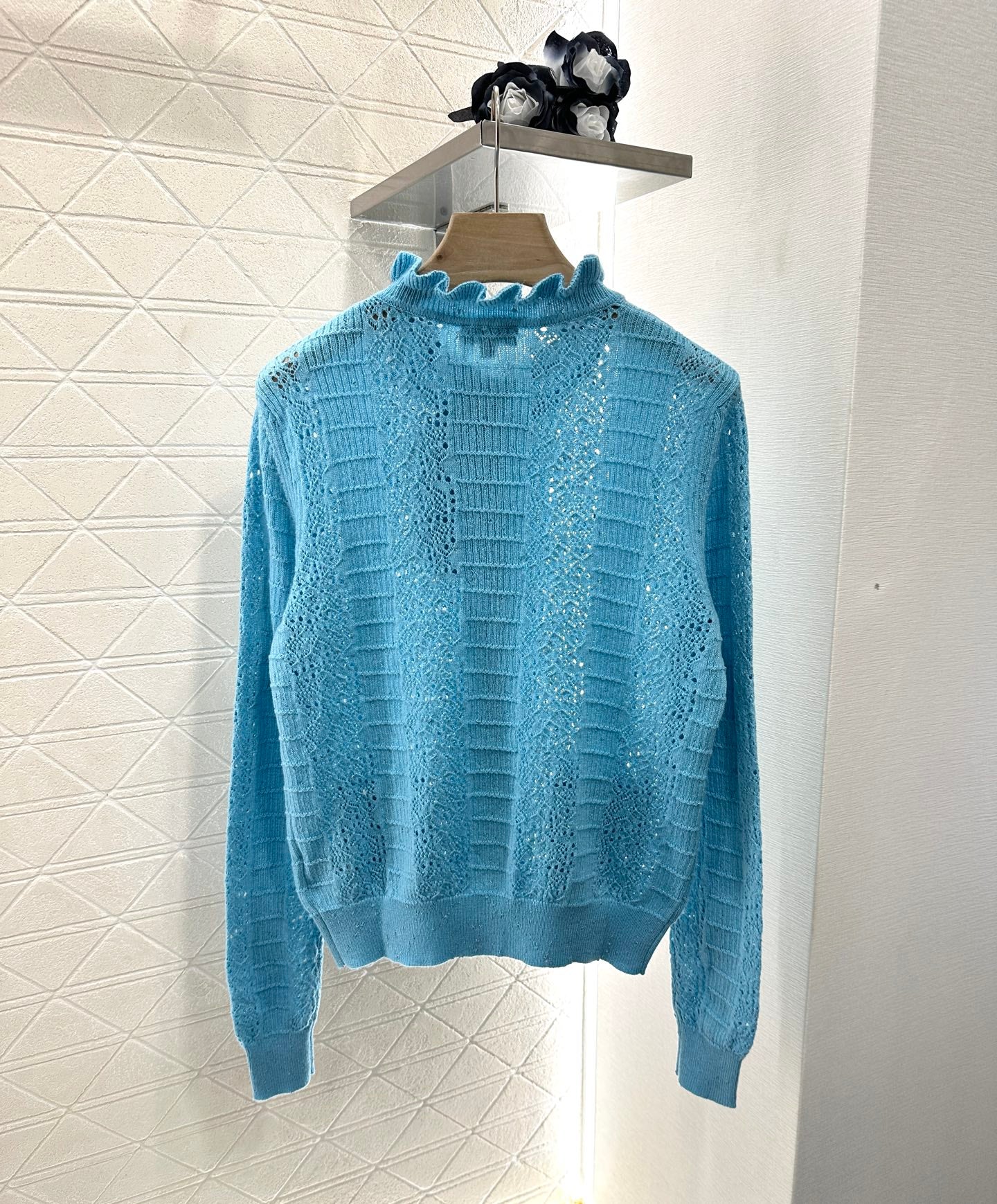 C 25 Lace hollow knitted cardigan