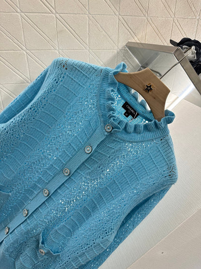 C 25 Lace hollow knitted cardigan