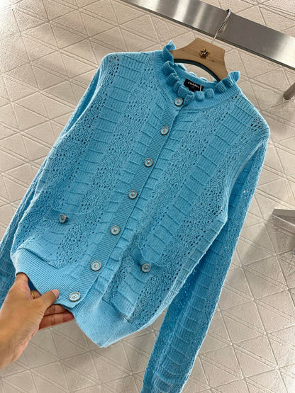 C 25 Lace hollow knitted cardigan