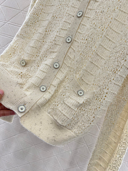 C 25 Lace hollow knitted cardigan