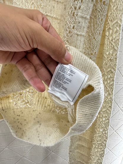 C 25 Lace hollow knitted cardigan