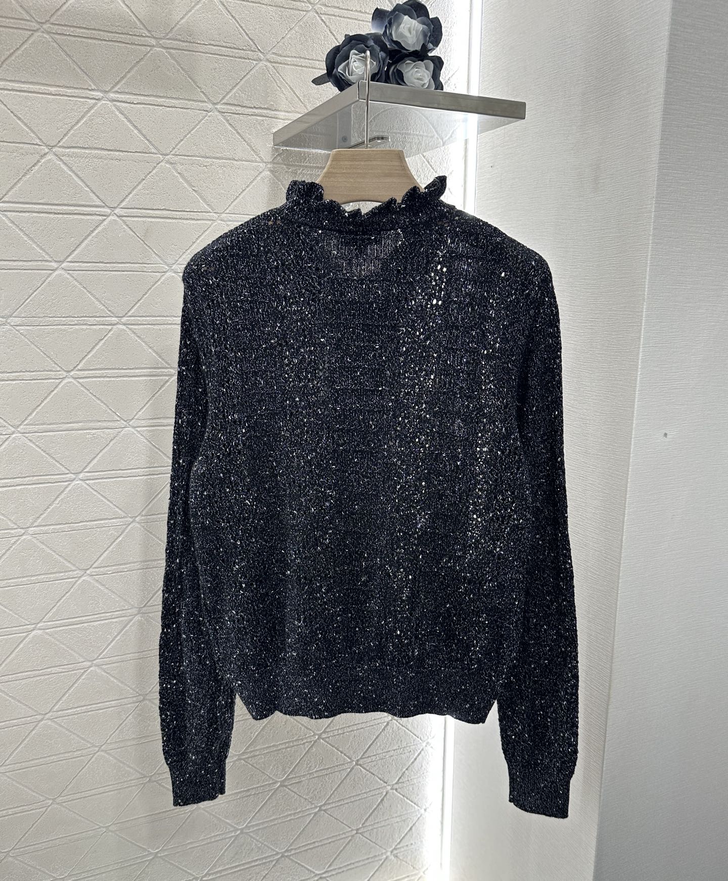 C 25 Lace hollow knitted cardigan