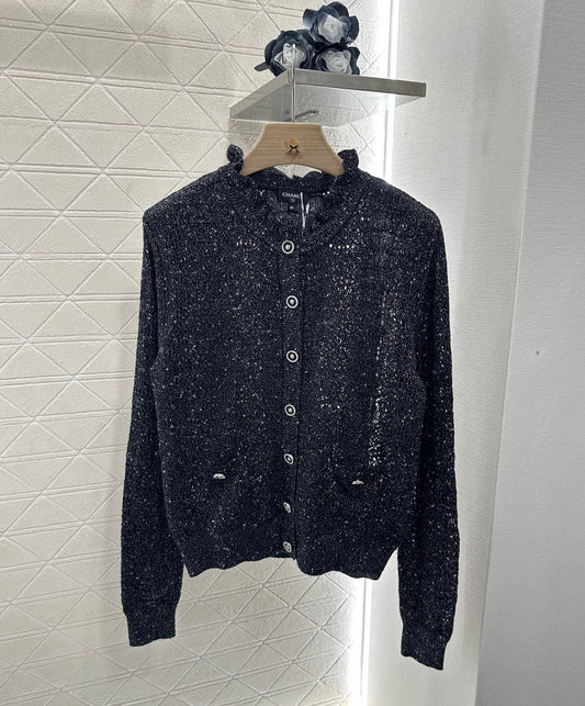 C 25 Lace hollow knitted cardigan