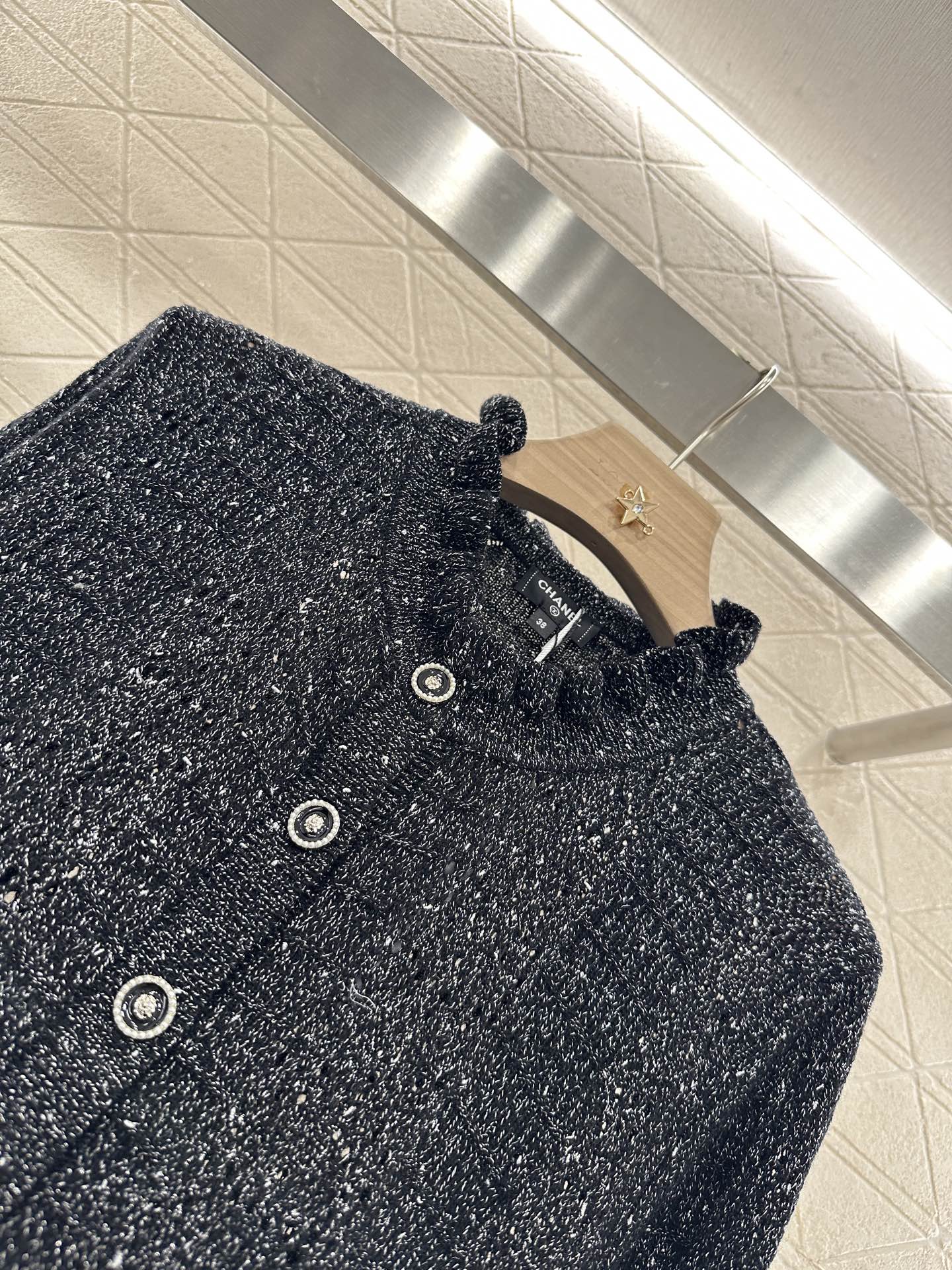 C 25 Lace hollow knitted cardigan