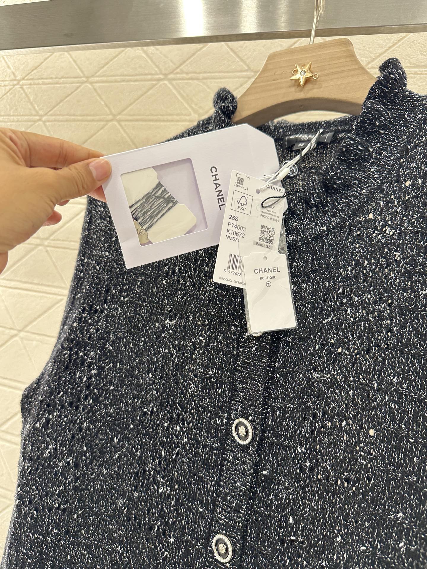C 25 Lace hollow knitted cardigan